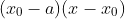 (x_0 - a)(x - x_0) + (y_0 - b)(y - y_0) = 0 (1)