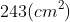 243 (cm^{2})