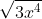 sqrt{3x^{4} + x}