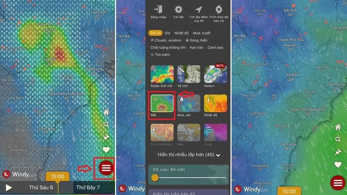 Hướng dẫn theo dõi tình hình bão và thời tiết trên Windy