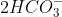 2HCO_{3}^{-}