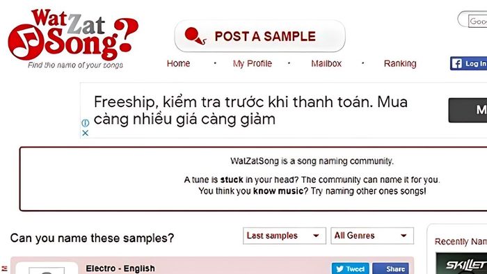 Tìm nhạc nhanh chóng qua ứng dụng Whatzatsong.com