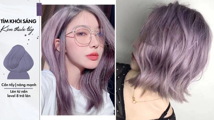 Tóc tím khói sáng