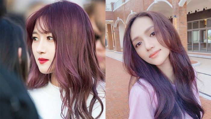 Tóc tím khói ánh nâu