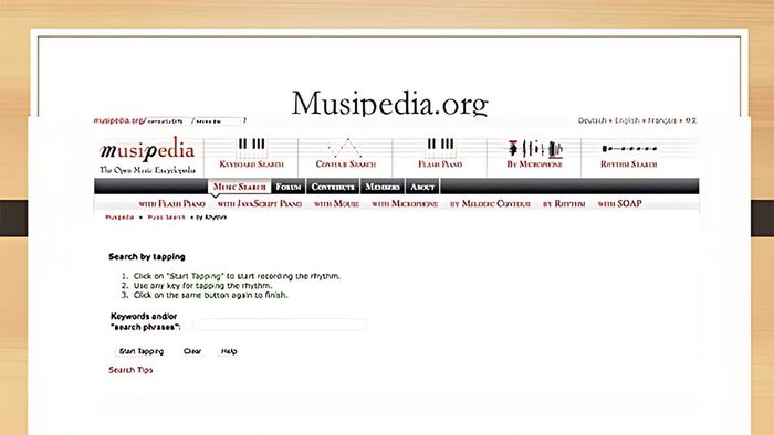 Trang web Musipedia hỗ trợ tìm nhạc qua âm thanh