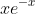 xe^{-x}