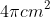 D. 4pi cm^{2}