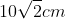 10sqrt{2}cm