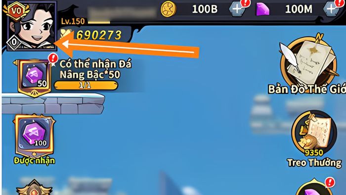 Hướng dẫn nhập mã code Thần Vực AFK - Bước 1