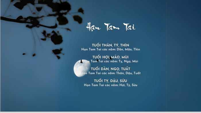 Tam Tai đối với người sinh năm 1976