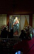 Tượng Đức Trinh Nữ Maria tại Đền thánh San Nicolás de los Arroyos, Buenos Aires, Argentina, nơi thờ kính bà