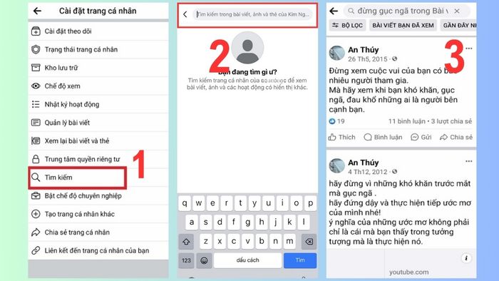Cách để tìm một kỷ niệm cụ thể