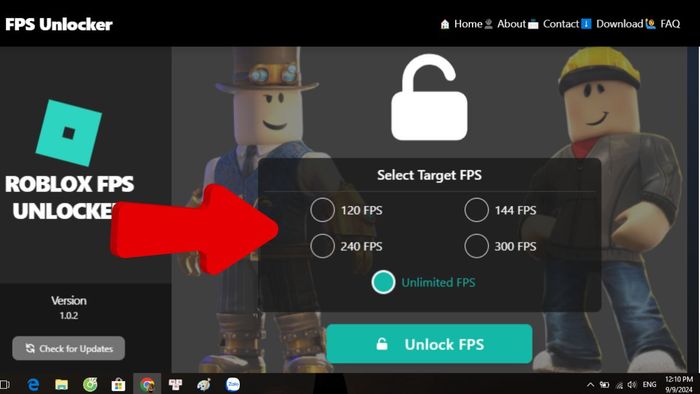 Hướng dẫn tải và sử dụng FPS Unlocker cho Roblox - Bước 3