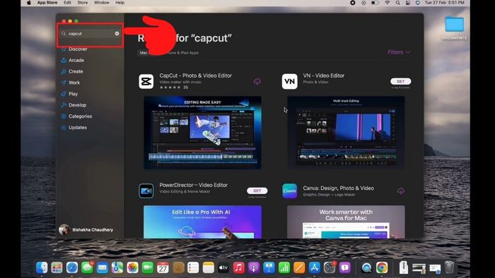 Hướng dẫn tải CapCut cho MacBook - bước 1