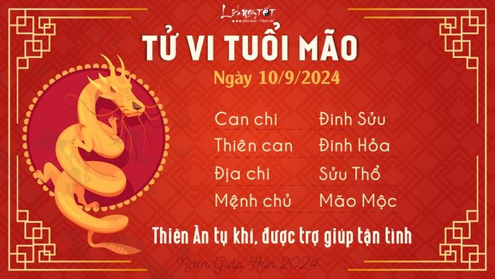 Tử vi hàng ngày 10/9/2024 - Tuổi Mão