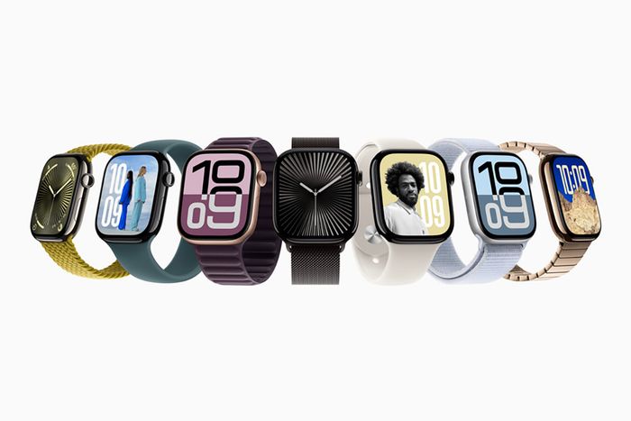 Apple Watch Series 10 có các phiên bản bằng nhôm và titan, với nhiều lựa chọn màu sắc và thiết kế vỏ ấn tượng. Ảnh: Apple