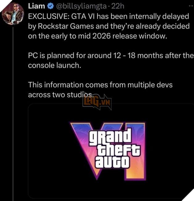 Nhà báo uy tín Jason Schreier đã lên tiếng về tin đồn GTA 6 bị hoãn đến giữa năm 2026