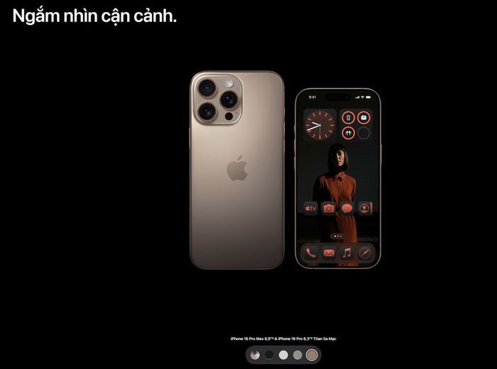 iPhone 16 Pro và Pro Max có màu Titan Sa Mạc mới