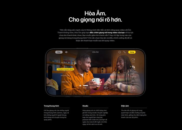 iPhone 16 Pro series cung cấp nhiều tính năng quay phim chuyên nghiệp