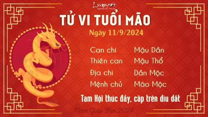 Tử vi ngày 11/9/2024 - Tuổi Mão