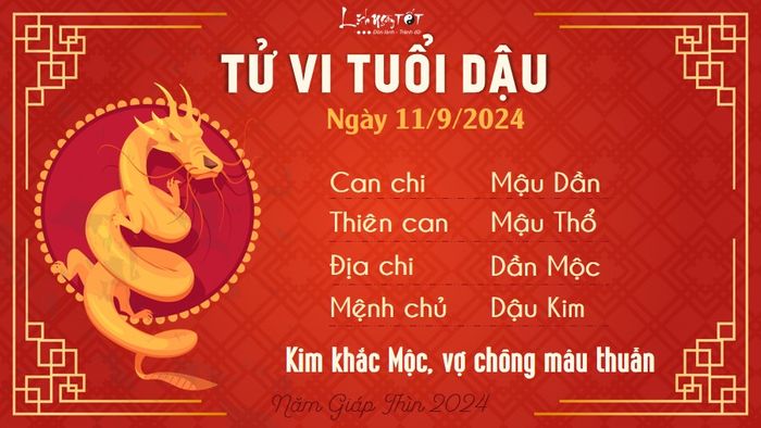 Tử vi hàng ngày 11/9/2024 - Dậu