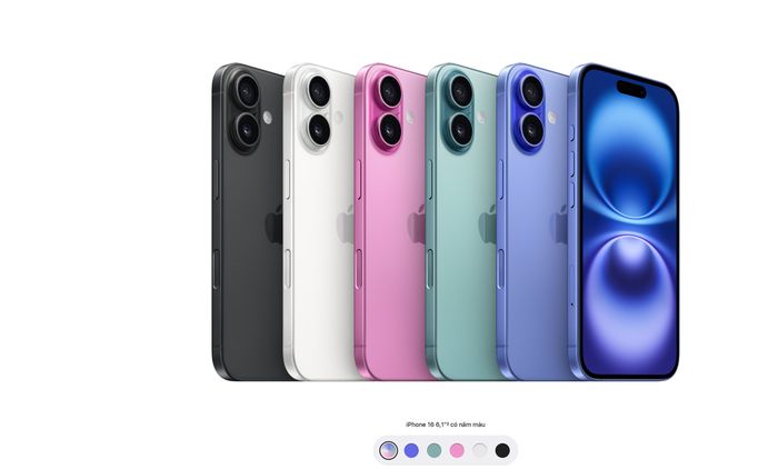 Các màu sắc mới của iPhone 16. Ảnh: Apple