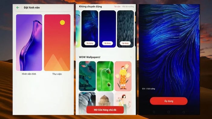 Hướng dẫn thay đổi hình nền điện thoại OPPO: Bước 2