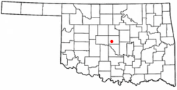 Vị trí trong quận Oklahoma và tiểu bang Oklahoma.