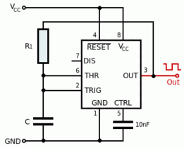 Mạch tạo sóng vuông sử dụng IC 555 Timer