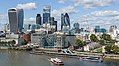 Một khu vực của thành phố London bên sông Thames, bao gồm các tòa nhà nổi bật như 20 Fenchurch Street, Tower 42, 122 Leadenhall Street, 30 St Mary Axe, Heron Tower, và bến tàu Tower Millennium.