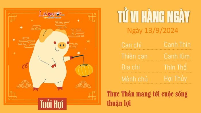 Tử vi ngày 13/9/2024 của 12 con giáp - Hợi