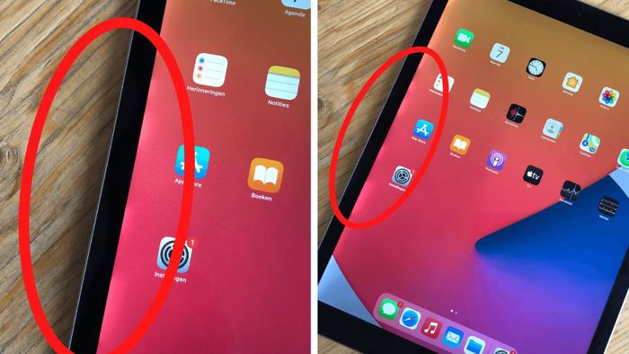 Các dấu hiệu nhận biết màn hình iPad bị hở sáng