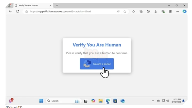 Tin Tặc Lợi Dụng CAPTCHA Để Tấn Công, Đe Dọa Người Dùng Windows