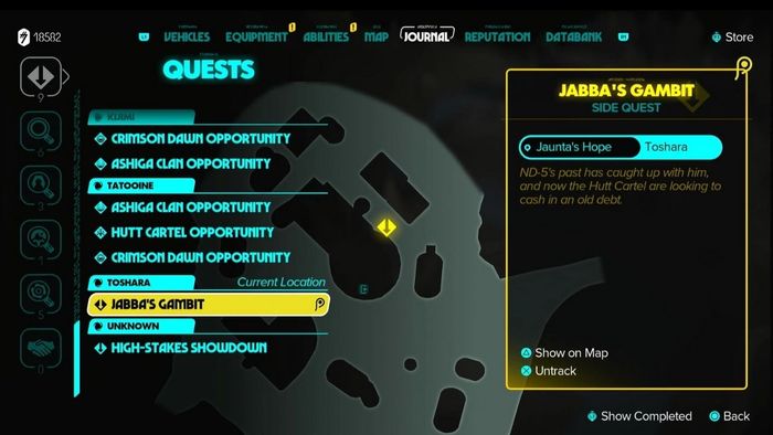 Nhiệm vụ Jabba’s Gambit trong Star Wars Outlaws