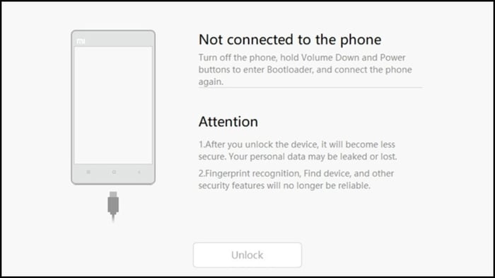 Hướng dẫn mở khóa Xiaomi trên máy tính - Bước 2