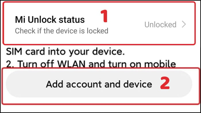 Hướng dẫn mở khóa Xiaomi trên điện thoại - Bước 4