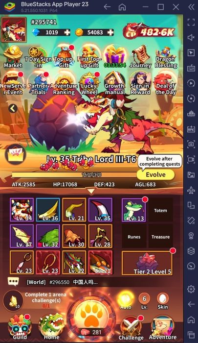 Red Dragon Legend-Hunger Chest: Hướng dẫn tối ưu hóa sức mạnh khủng long để nâng cao Lực chiến