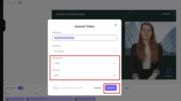 Hướng dẫn sử dụng HeyGen AI để tạo video - Bước 4