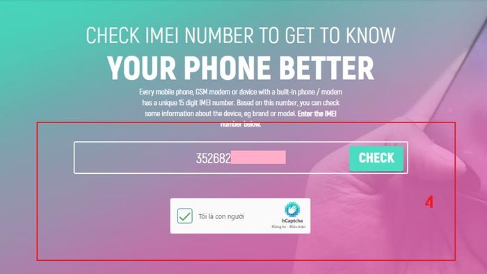 Hướng Dẫn Kiểm Tra Ngày Kích Hoạt iPhone Qua IMEI – Bước 2