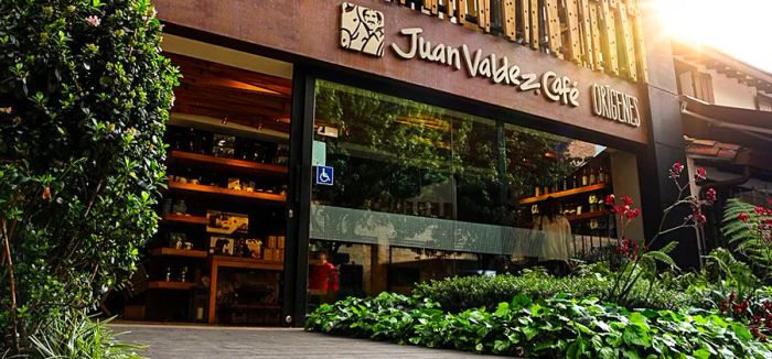 Juan Valdez café exterior in Colombia