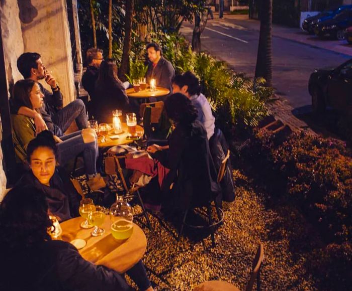 Exterior view of El Mono Bandido bar in Bogota