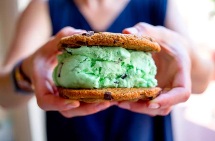 Ice Cream Sandwich at Plaza Ice Cream Parlor