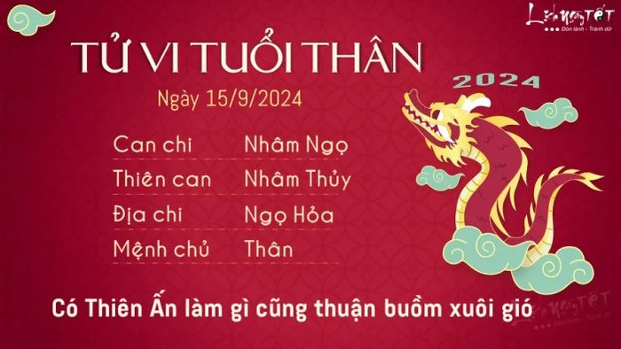 Tử vi hàng ngày 15/9/2024 của 12 con giáp - Tuổi Thân