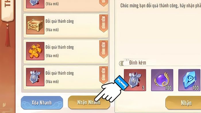 Hướng dẫn nhập mã code 3Q Triệu Hoán Sư - bước 8