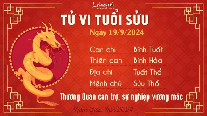 Tử vi hàng ngày 19/9/2024 - Tuổi Sửu