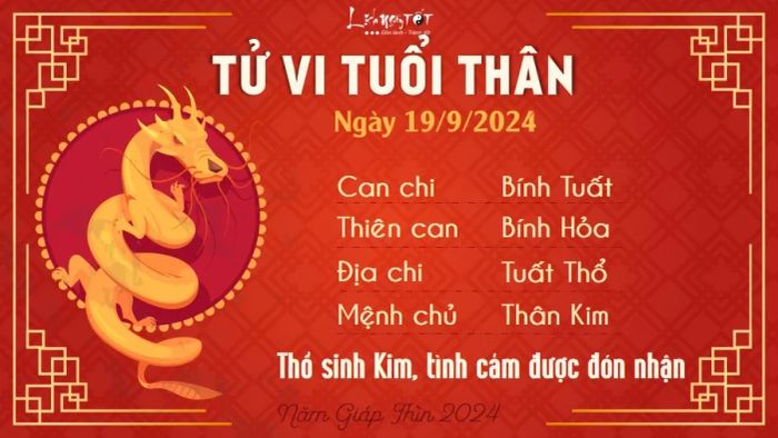 Tử vi hàng ngày 19/9/2024 - Thân