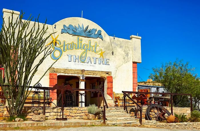 the exterior of the Starlight Theatre saloon.