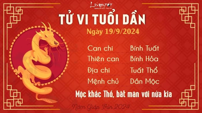 Tử vi hàng ngày 19/9/2024 - Tuổi Dần