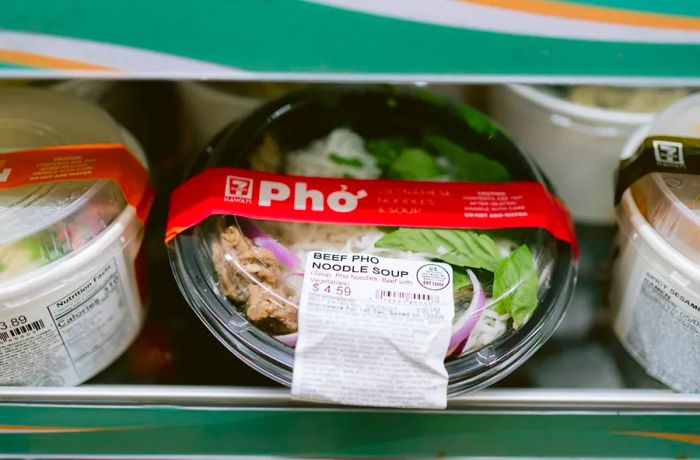 A steaming bowl of pho.