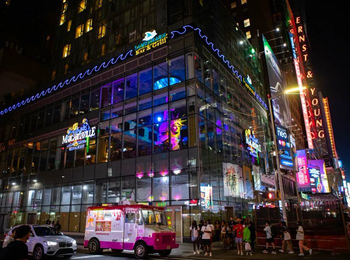 The façade of the Margaritaville Resort Times Square.